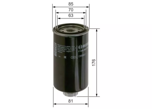 Brandstoffilter BOSCH F 026 402 270)