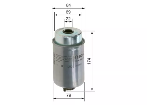 Brandstoffilter BOSCH F 026 402 271)