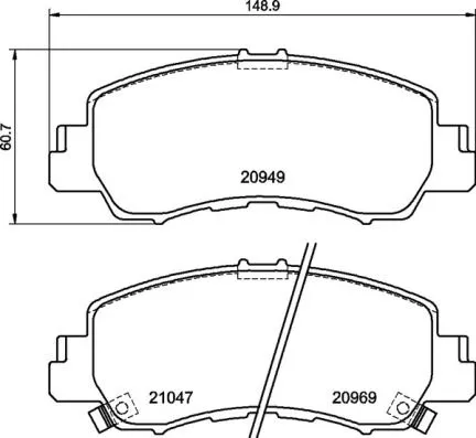 Remblokkenset, schijfrem BREMBO P 54 061)