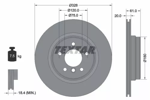 Remschijf TEXTAR 92074904)