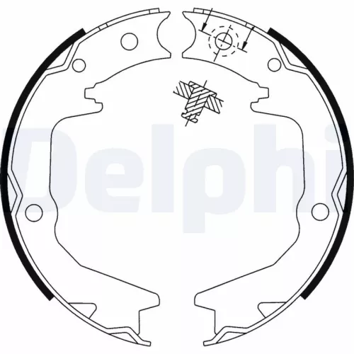 Brake Shoe Set, parking brake DELPHI LS1913)