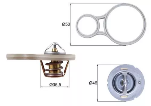 Thermostaat, koelvloeistof MAHLE TX 255 91)