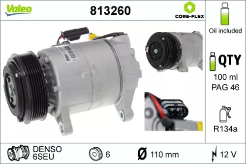 Compressor, air conditioning VALEO 813260)