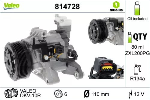 Compressor, airconditioning VALEO 814728)