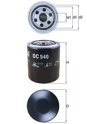 Oil Filter KNECHT OC 540)
