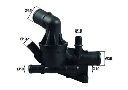 Thermostaat, koelvloeistof MAHLE TH 54 80)