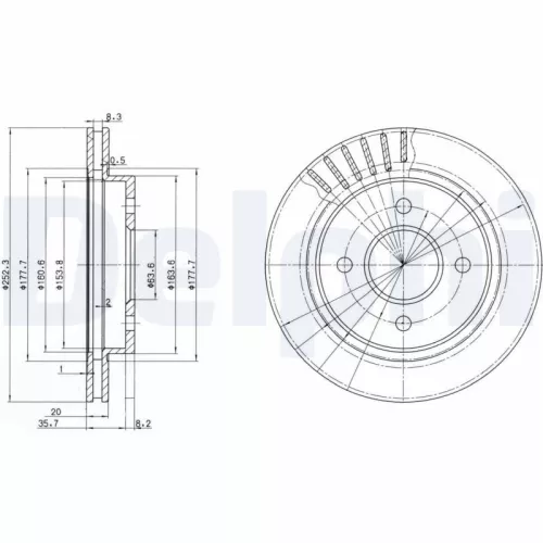 Remschijf DELPHI BG2700)
