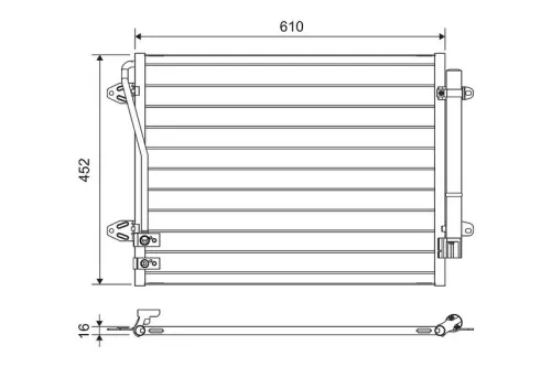 Condensor, airconditioning VALEO 814039)