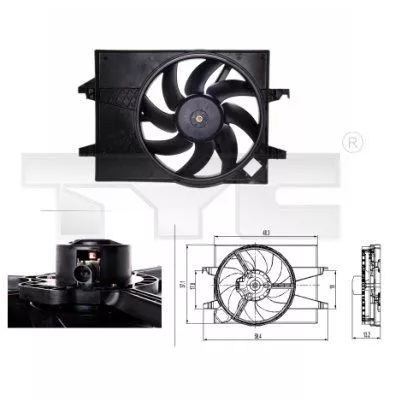 Ventilator, airconditioningcondensor TYC 810-0026)