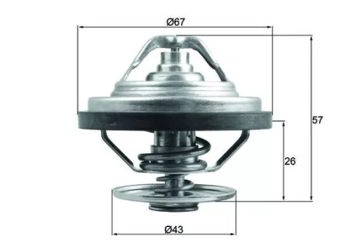 Thermostat, coolant MAHLE TX 158 79)