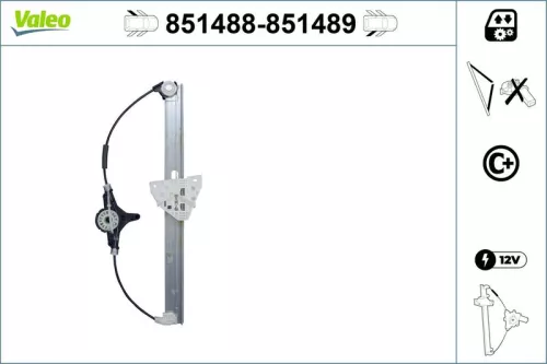 Raammechanisme VALEO 851488)