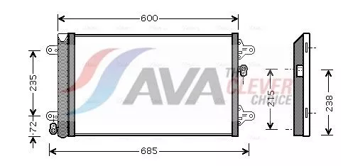 Condenser, air conditioning AVA QUALITY COOLING VNA5183D)