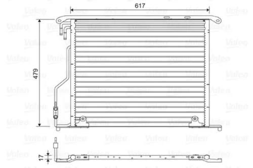Condensor, airconditioning VALEO 814434)