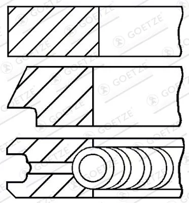 Piston Ring Kit GOETZE ENGINE 08-436500-00)