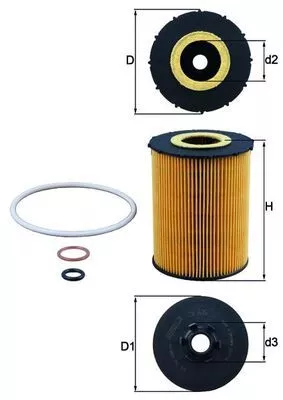 Oliefilter KNECHT OX 636D)