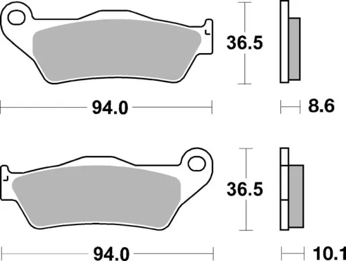 Remblokkenset, schijfrem BREMBO 07BB2809)
