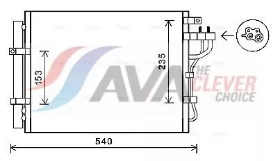 Condensor, airconditioning AVA QUALITY COOLING KA5188D)