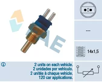 Sensor, koelvloeistoftemperatuur FAE 32580)