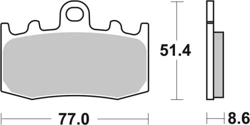 Remblokkenset, schijfrem BREMBO 07BB2607)