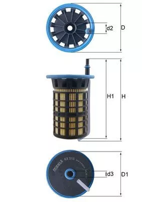 Fuel Filter MAHLE KX 515)
