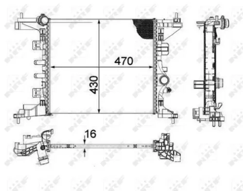 Radiator, motorkoeling NRF 58477)