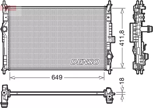 Radiator, motorkoeling DENSO DRM21103)