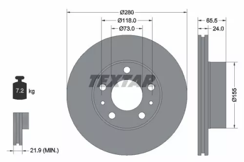 Brake Disc TEXTAR 92305203)