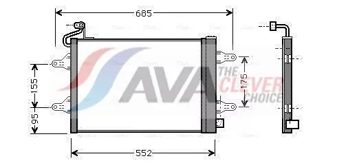 Condenser, air conditioning AVA QUALITY COOLING SAA5007D)