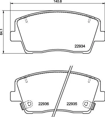 Remblokkenset, schijfrem BREMBO P 30 119)