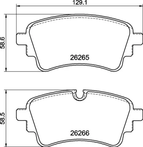Brake Pad Set, disc brake BREMBO P 85 185)