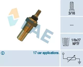Sensor, coolant temperature FAE 32040)