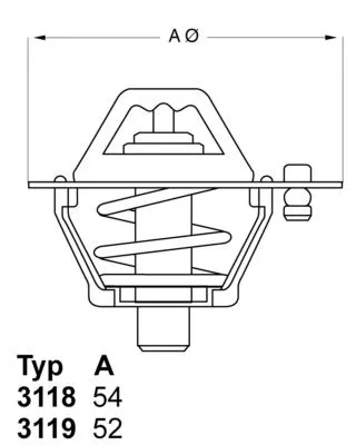 Thermostat, coolant BorgWarner (Wahler) 3119.88)