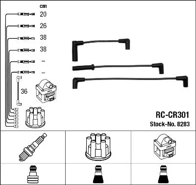 Ontstekingskabelset NGK 8283)
