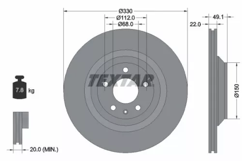 Remschijf TEXTAR 92132603)