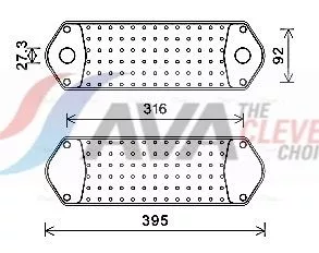 Oil Cooler, engine oil AVA QUALITY COOLING SC3044)