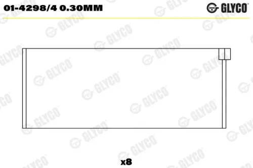 Connecting Rod Bearing GLYCO 01-4298/4 0.30mm)