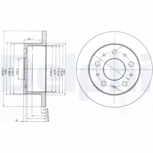 Brake Disc DELPHI BG3923)