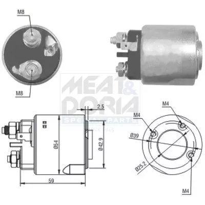 Solenoïdeschakelaar, starter MEAT & DORIA 46160)