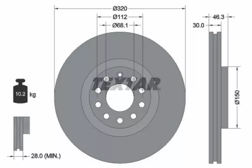 Remschijf TEXTAR 92106703)