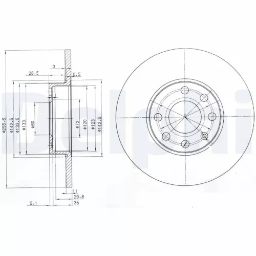 Remschijf DELPHI BG3402)