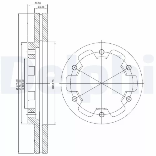 Remschijf DELPHI BG3422)