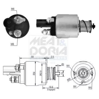 Solenoid Switch, starter MEAT & DORIA 46126)