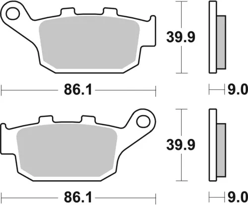 Remblokkenset, schijfrem BREMBO 07HO53SP)