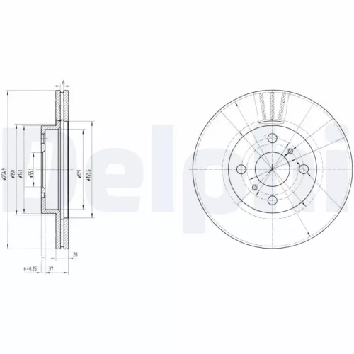Remschijf DELPHI BG3520)