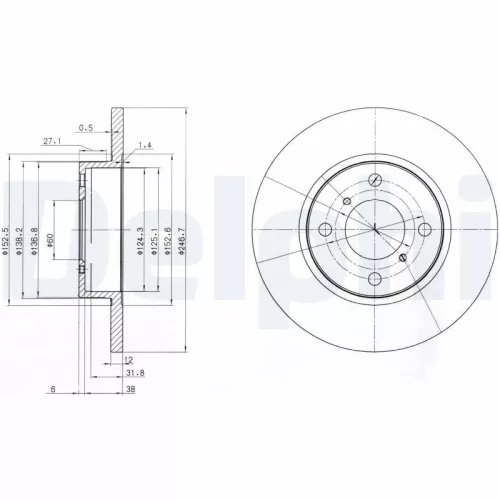 Remschijf DELPHI BG3769)