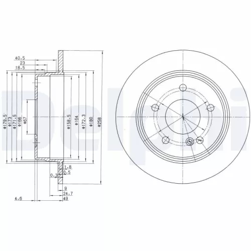 Remschijf DELPHI BG2761)