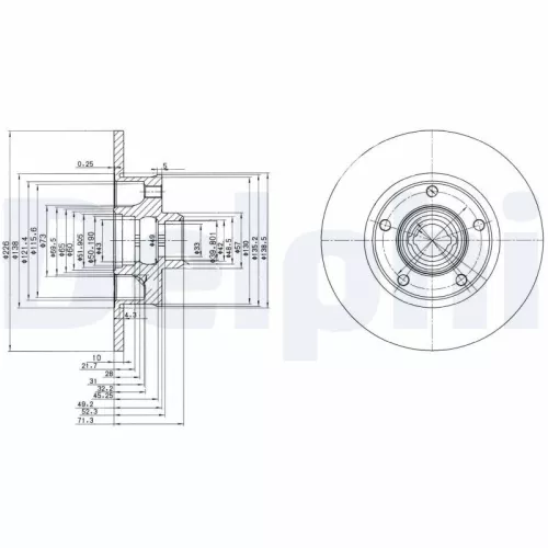 Brake Disc DELPHI BG2714)