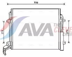 Condensor, airconditioning AVA QUALITY COOLING VNA5324D)
