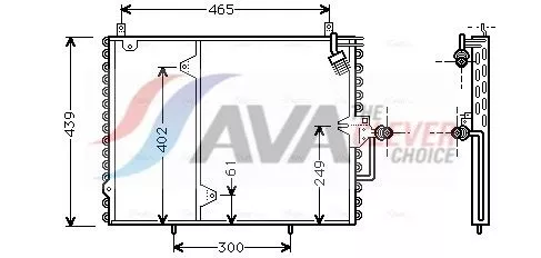 Condensor, airconditioning AVA QUALITY COOLING MS5160)