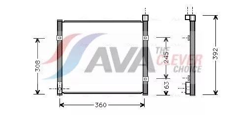 Condenser, air conditioning AVA QUALITY COOLING HD5095)